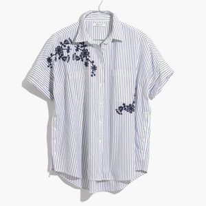 Madewell Striped Embroidered Shirt